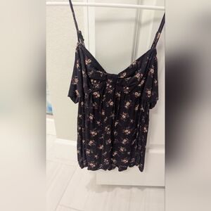 American Eagle Outfitters Black Floral Top
